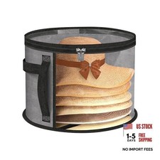 Extra Large Clear Hat Organizer for Travel and Wardrobe, Holds up to 7 Hats,
