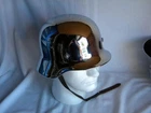 Vtg Helmet Harley Chopper Biker Knucklehead Chrome German WW2 Military Smaller