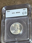 1964 Washington Quarter MS66 ICG 9463650216