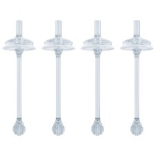 NUK Learner Cup Soft Silicone Replacement Straws, 4-Pack, 4 Pack, Clear
