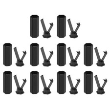 10Pcs Shoelace Tips Alloy Shoelace Head Hexagon Tips Cords Black