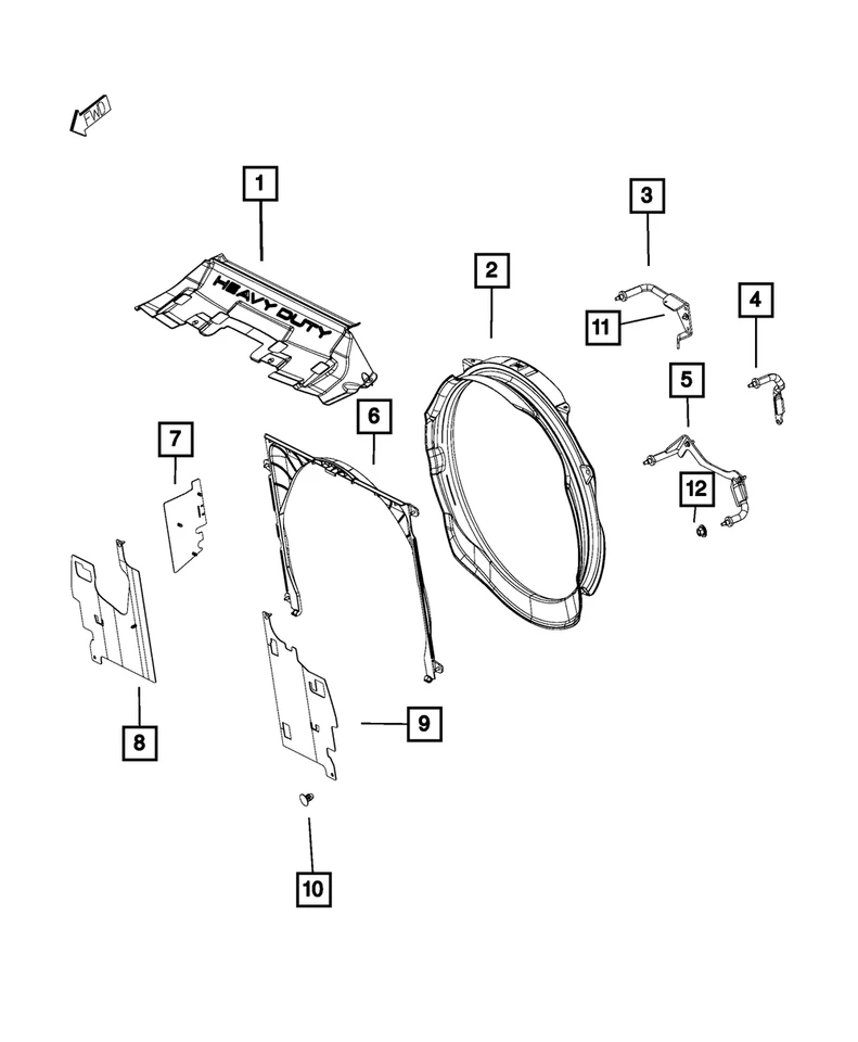 正品 Mopar 散热器侧空气密封 68233487AA — 第 2/2 张图片