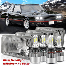 4pcs 4x6 Inch Led Headlight Hilo Fit Chevrolet Monte Carlo 1980-1988 El Camino