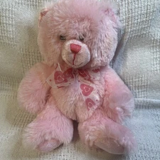 HugFun Int VALENTINE Pink Teddy Bear 9” Plush Stuffed Animal Ultra Soft
