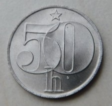 50 Haleru Tschechoslowakei 1982 Kursmünze Serie 1977-1990