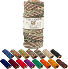 100 Hemp Cord Spools 205 Ft 62.5M Crafting Cord with a Polished Finish Ca
