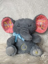Lighted Glowing Heart breathing motion personalized Baby Stats stuffed Elephant