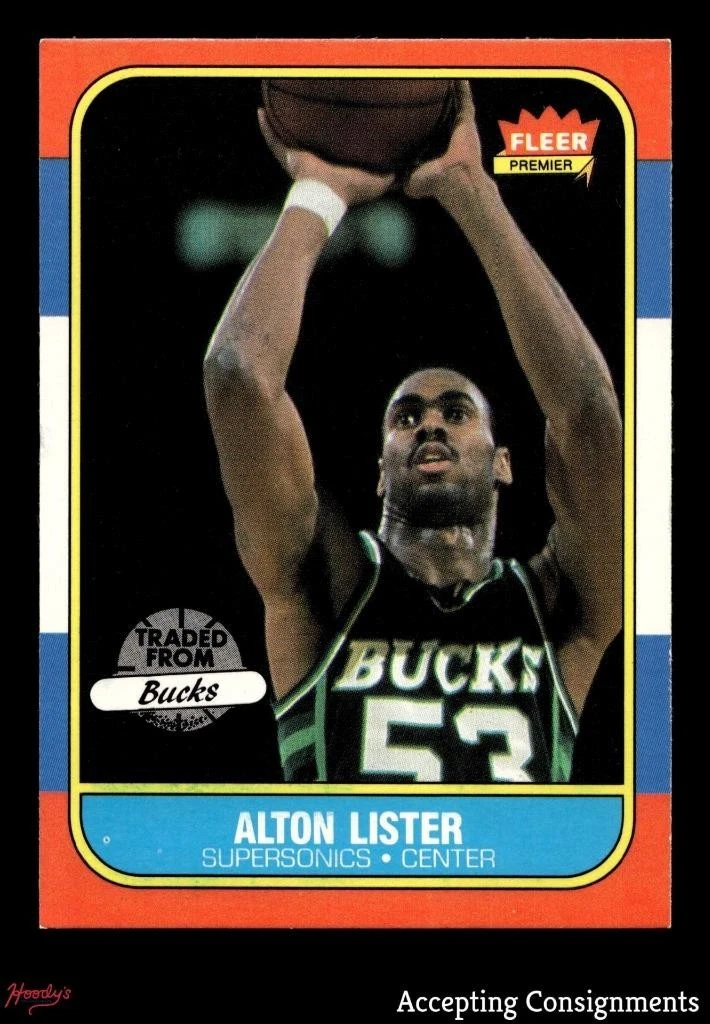 1986-87 Fleer #64 Alton Lister SEATTLE SUPERSONICS