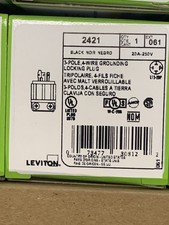Lot Of 10 Leviton 2421 Locking Plug 20A 250V 3-Pole 4-Wire NEMA L15-20P 