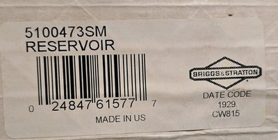 Briggs & Stratton 5100473SM Reservoir fitting Ferris, Snapper,Simplicity mowers