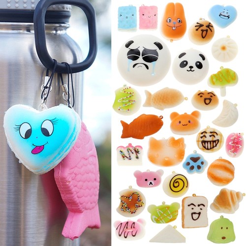30 Pcs Simulierter Brot Donut Cake Anhänger Kuchenbrötchen Telefonriemen - Zdjęcie 12 z 12