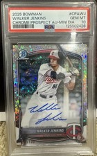 2025 Bowman Chrome Prospects Walker Jenkins Mini-Diamond Ref (RC) - PSA 10
