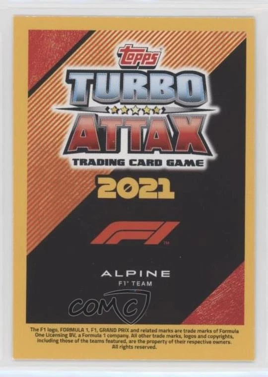 2021 Topps F1 Turbo Attax F1 Racer Fernando Alonso #49 - Image 2 of 2