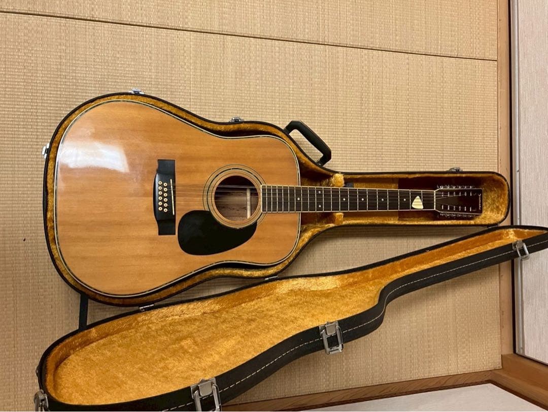 yamaki yw-30 12弦ジャパンビンテージアコースティックギターケース付 Yamaki Yw-30 12 String Japan Vintage Acoustic Guitar Safe delivery