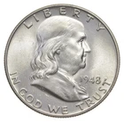 Choice Unc 1948 P Franklin Half Dollar Gem BU From Original Roll *0281
