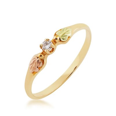 Diamond Promise - Black Hills Gold Damen Ring / Custom Made in USA Geschenkbox