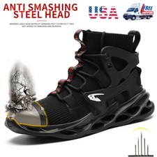 Indestructible Safety Work Shoes Steel Toe Breathable Work Boots Mens' Sneakers