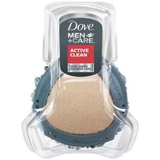 Dove Men Care Active Clean, Dual Sided Shower Loofah, Hydrate Skin, 1ct