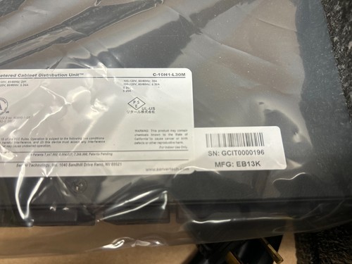 SERVER TECHNOLOGY (C-10H1-L30M) Metered Distribution Unit - 第 2/8 張圖片