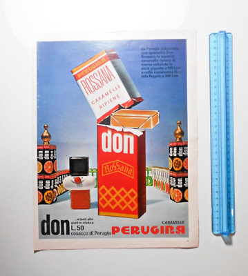 ADVERTISING ADVERTISING WERBUNG ITALIAN CLIPPING 1967 ROSSANA PERUGINA CANDYS
