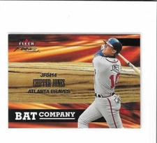 2001 Fleer Focus Bat Company Chipper Jones #9 Braves