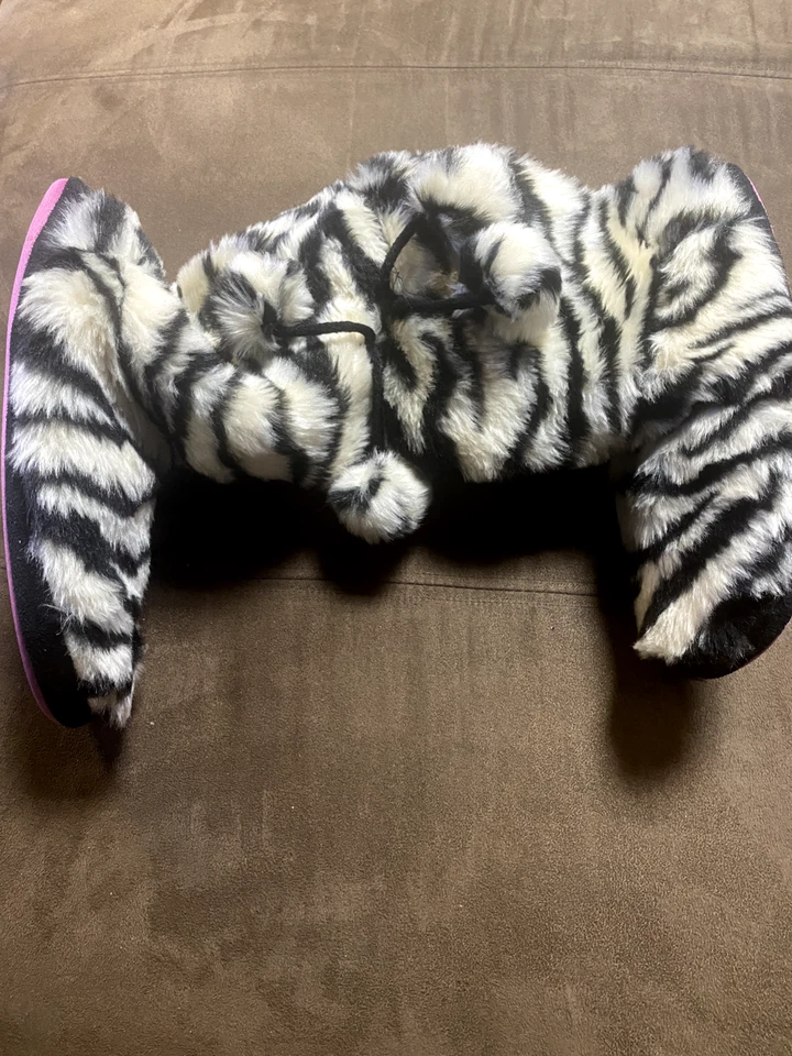 Calcetines Deportivos de Piel Sintética Para Mujer 9 Estampado Animal Bota/Botín Pull On Cebra Foto 3 de 4