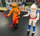 Vintage GI Joe 3.75" 2 Figure LOT 1993 Long Arm Space Shot Near Complete Hasbro
