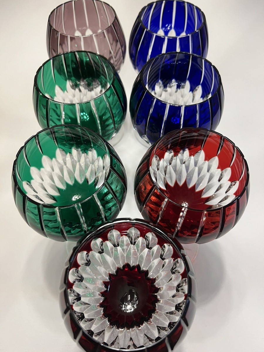 Hand Made In Hungary Crystal Glass 24% PBO Set of 7 | eBay