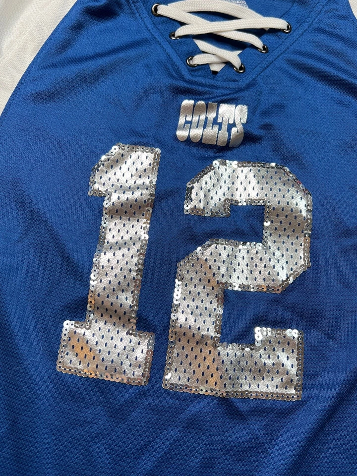Camiseta de fútbol americano Majestic Colts para mujer mediana Andrew Luck #12 NFL adulto Foto 3 de 4