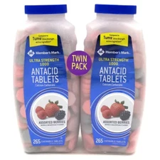 Member's Mark Ultra Strength Antacid Chewable Tablets Assorted Berry 265 Ct