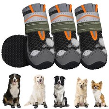 Dog Booties, Breathable Dog Shoes for Large Medium Small Dogs Black, Size3 