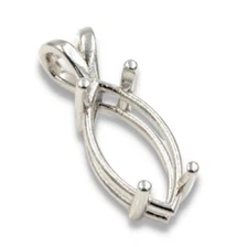Marquise Pre-notched Pendant Mounting