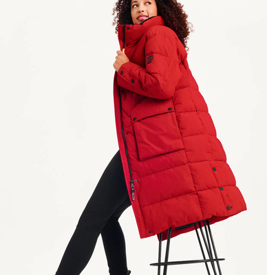 Long Puffer Jackets With Faux Fur Hood 