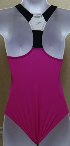 SPEEDO Girls black/pink/blue color block Sport Splice 1pc Swimsuit,12,16 - Picture 6 of 16