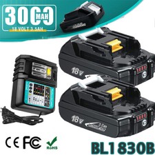 replacement For Makita 18V 3.0Ah Lithium ion Battery or Charger BL1815 BL1830B