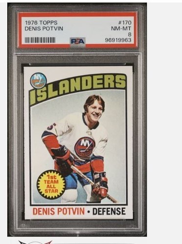 1976 TOPPS #170 DENIS POTVIN ISLANDERS HOF PSA 8 - Picture 1 of 2