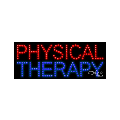 NEU "PHYSIKALISCHE THERAPIE" 27x11 MASSIVES & ANIMIERTES LED-SCHILD mit KUNDENSPEZIFISCHEN OPTIONEN 21461 - Bild 1 von 3