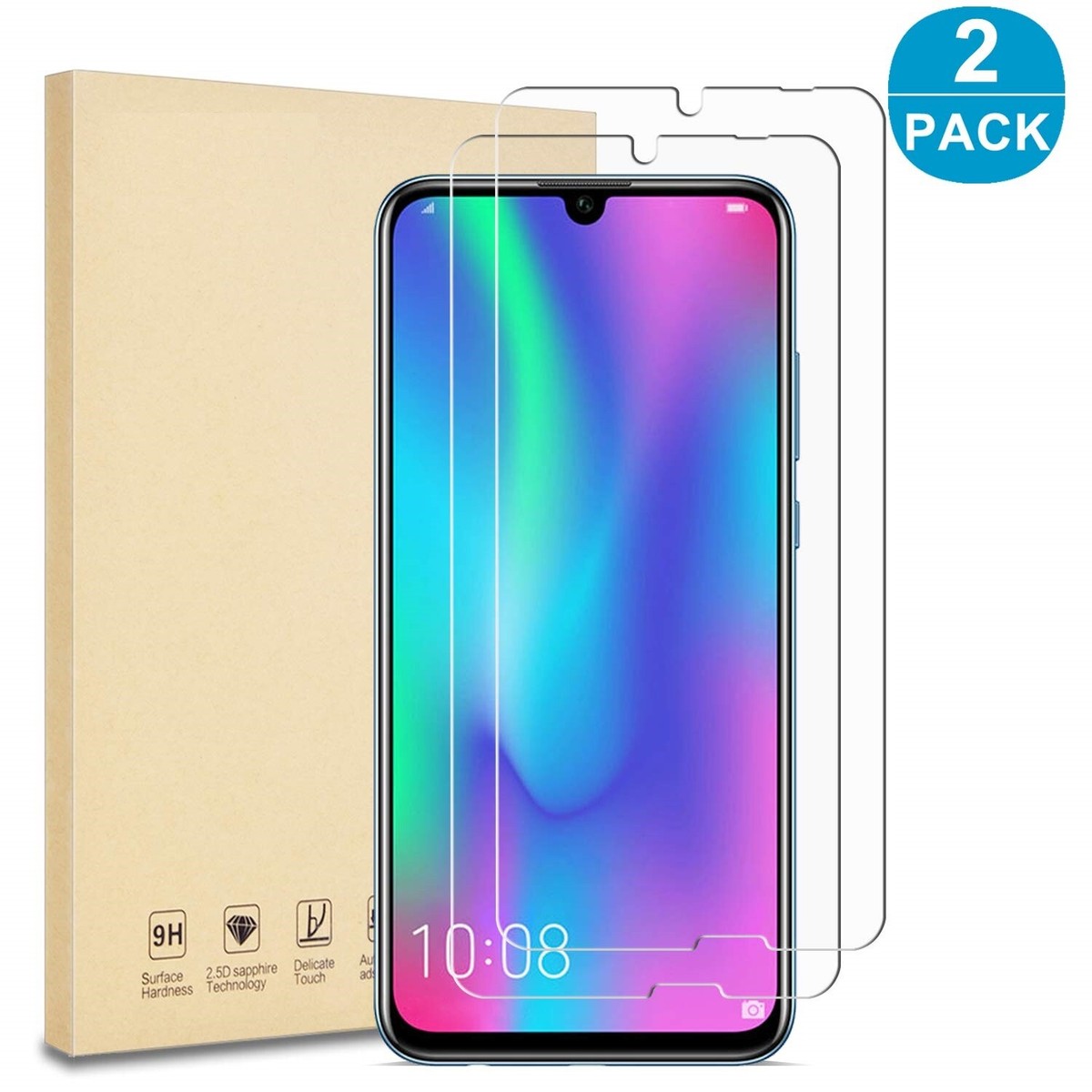 Cadorabo Pellicola Protettiva copertura completa compatibile con Huawei Nova 7 5G in TRASPARENTE con NERO - Vetro di protezione del display ( Tempered) con durezza 9H con compatibilità 3D touch