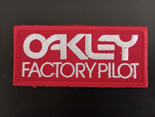 OAKLEY FACTORY PILOT PATCH BADGE BMX MX MOTOCROSS MTB SKATE SURF BIKE CYCLE NEW