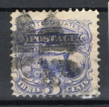 US Scott 114 Used - Fancy Hearts Cancel - CV 17.50$