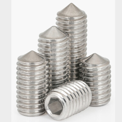 M12 M16 Cone Point Grub Screw Hex Socket Set Screws Stainless Steel 