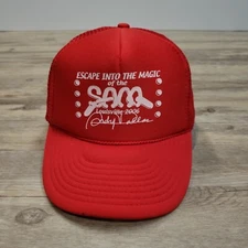 Society of American Magicians 2006 Hat Cap Snapback Red Andy Dallas SAM