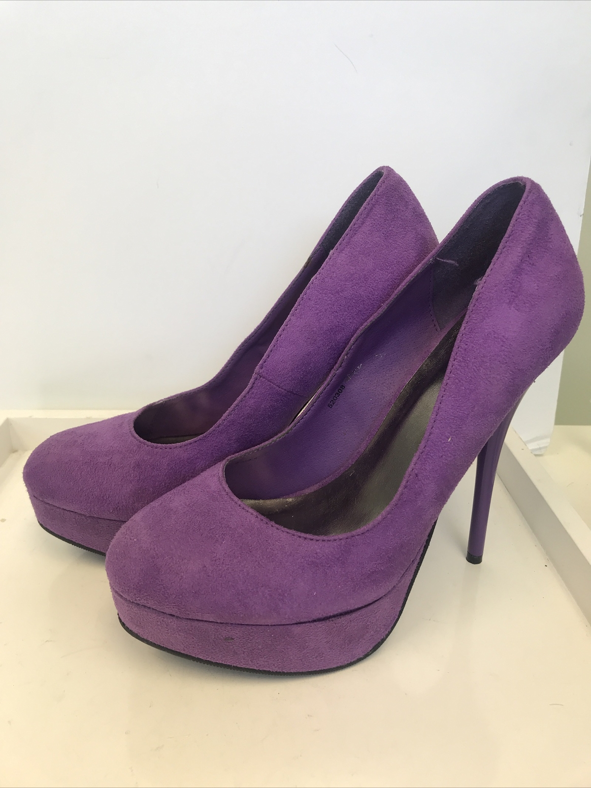 Charlotte Russe Purple Pumps Hills Shoes size 8 Suede 675 | eBay