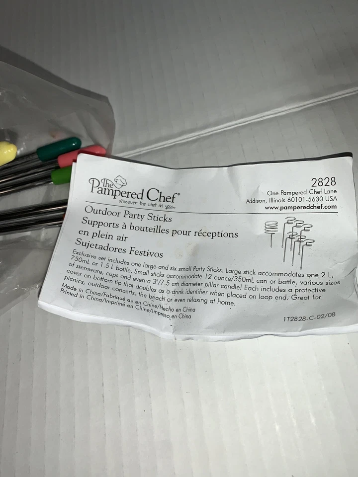 Palos de fiesta al aire libre para chef mimado lata botella de vino soporte para bebidas estacas Foto 4 de 4