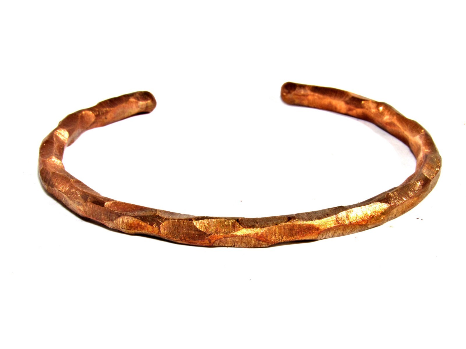 Bracelet en cuivre martelé idée cadeau originale, bijou anniversaire de mariage 7 ans