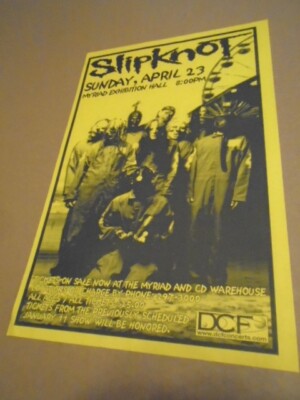 RARE Slipknot CONCERT FLYER POSTER 4-23-2000 Oklahoma mudvayne