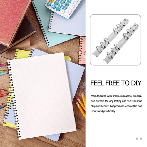 5pcs Round Ring Binders Metal Clip 6-Ring Binder Mechanism A6 Notebook Mechanism - Picture 4 of 16