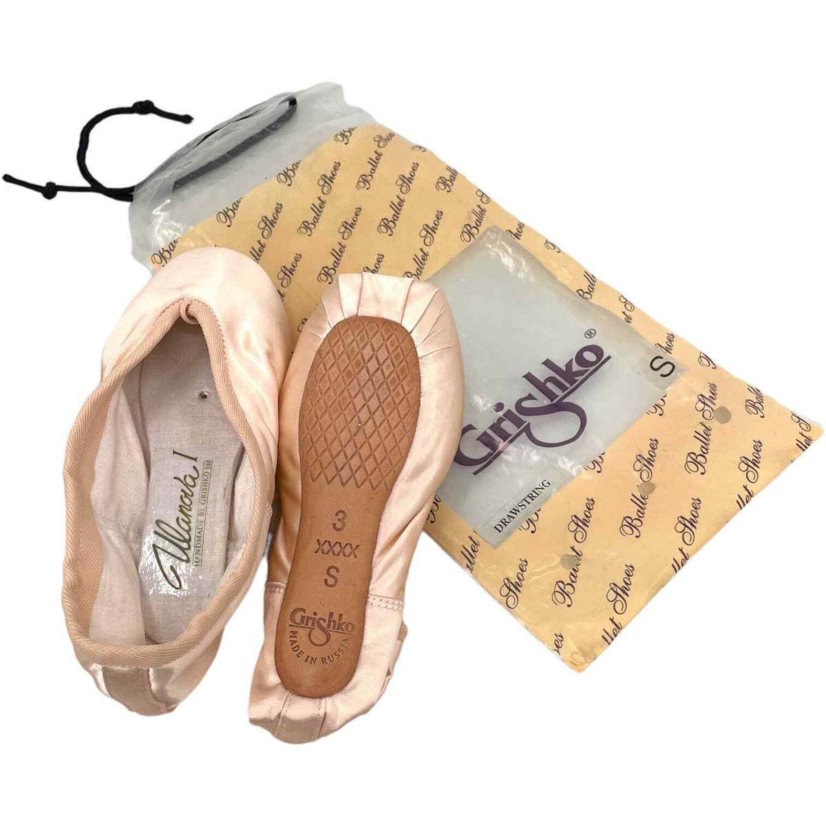 Grishko Ulanova I European Pink Soft Shank Ballet Pointe Shoe Size