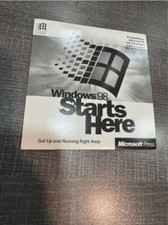 Windows 98 Starts Here CD and Manual w/Product Key- Microsoft Press