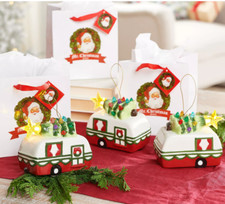 Mr. Christmas Set of 3 Lit Mini Vehicle Ornaments, CAMPER, RV, H265187